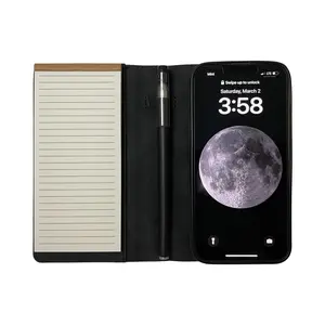 MOJO Notepad Phone Case for iPhone - Take Notes on The Go! Folding Wallet Phone Case with Mini Pen and Note Pad