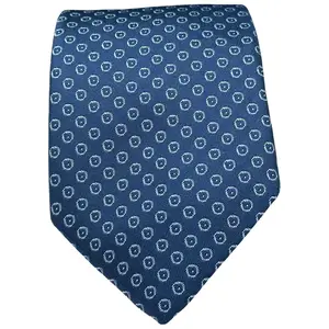 BISSE Necktie - Micro Fabric Men's Tie, Navy Blue Patterned Men's Tie