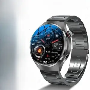 2026 New Watch 4 Pro GPS NFC Smart Watch Men 360*360 AMOLED Screen Heart Rate Bluetooth Call Waterproof Sports Man Smartwatch