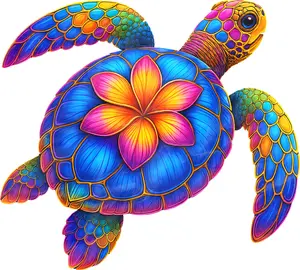 DTF Transfer – DX Tropical Turtle Multi Sizes