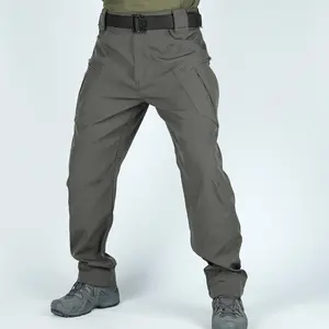 Men's zipper waterproof tactical work pants, featuring an athletic fit wide calf waterproof tactical pant, durable autumn and winter pants, men's abrasion-resistant outdoor training pants, please order according to the size chart