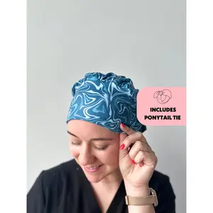 DuoStyle Scrub Hat - Blue Swirl