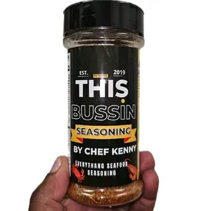 This Bussin Everythang Seafood Seasoning - Low Sodium, No Sugar, All-Natural Spice - 12 oz - Made by Chef Kenny - Perfect for Shrimp, Lobster, Crab & More Flavor Salt