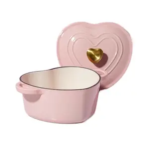 Cast Iron Heart Dutch Oven - Oven Safe Cookware Pot
