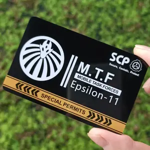 Mobile Task Force Secret Card, 1 Piece Cosplay Card, Epsilon-11 SCP Foundation MTF Mobile Task Forces Secret Guard Cosplay Card, Durable Card