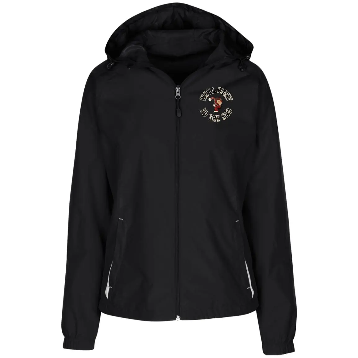 FIGHT Ohio State Ladies' Jersey-Lined Hooded Windbreaker