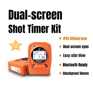 SPECIAL PIE M1A2+ Pro Dual-Screen Shot Timer Kit | IPSC & IROA Official Match Gear | PractiScore & IPSC ESS Bluetooth | Quick-Glance Display Sleeve Included