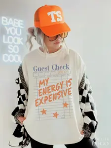 My Energy Is Expensive Shirt Guest Check Shirt Funny Showgirl Era Tee Showgirl Quote Comfort Color Fangirl Merch New Album Tshirt Swift Gift