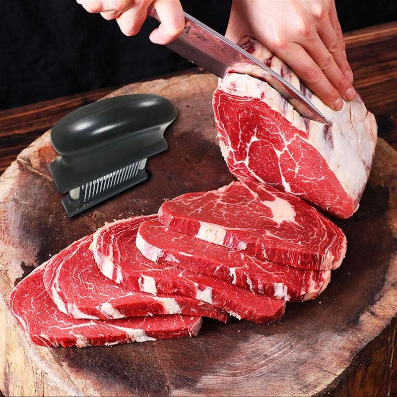 Meat Tenderizer with 48 Stainless Steel Ultra Sharp Needle Blades Heavy Duty Cooking machine for Tenderizing Beef, Turkey, Chicken, Steak, Pork, Fish