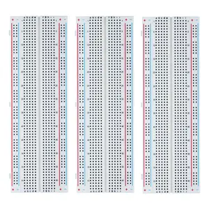 ELEGOO 3pcs Breadboard 830 Point Solderless Prototype PCB Board Kit for Arduino Proto Shield Distribution Connecting Blocks