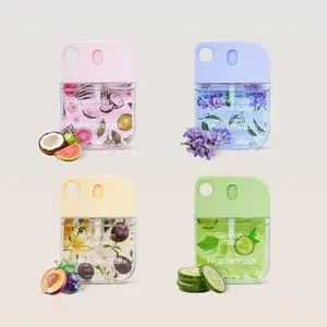 Wish Ultimate 4-Pack Hydrating Daily Liquid Hand Sanitizer Bundle - Floral & Fruit-Flavored Scents (Cucumber Melon, Sweet Guava & Fresh Coconut, Violet Orchid & Sandalwood, Black Plum & Vanilla) (1.2 fl oz Each, 4 Total)