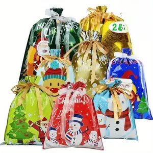 28pcs Christmas Drawstring Gift Bags with Ribbon Reusable Holiday Wrapping Set for Gifts Toys & Treats No Tape No Hassle Eco-Friendly Festive Designs   bridesmaid proposal box wrapping paper