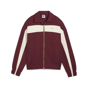 PUMA Womens T7 Relaxed  Athletic Outerwear Casual - Red