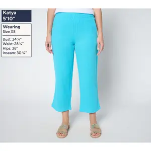 Belle Beach by Kim Gravel Regular 100% Cotton Gauze Cropped Pant