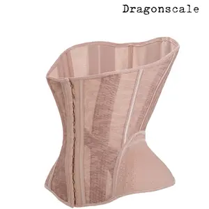 Sziqi 14+1 Buttons Standard Model, Dragon Scale Jade Jiao Long Skin Color, Little Inkbutterfly Fashion Fit Breathable Comfort Latex Compression Strong Shaping Outdoor Sports Waist Support Shapewear Aesthetics