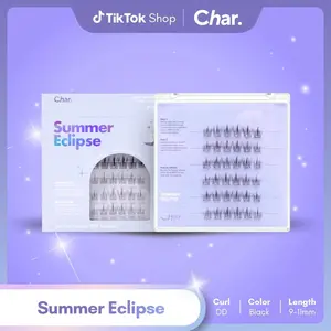 Summer Eclipse Soft Feathery Delicate Lashes with T-shape Adhesive for Secure Comfortable Fit and Flawless Natural Look High-quality Self-adhesive Lashes for Everyday or Dramatic Styles