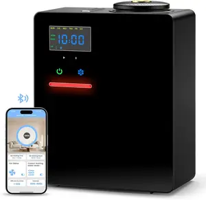 Waterless Essential Oil Diffuser 5000 Sq.Ft Coverage for Large Home, Hotel, or Office, 200ml Cold Air Scent Diffuser Machine with Bluetooth App Control, Quiet No-Heat HVAC Fragrance Diffuser