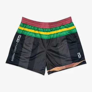 Baseball Lifestyle 101 Pencil Black Edition Mesh Shorts for Women & Men | Lightweight Breathable Sports Shorts for Youth & Adults | Baseball Training, Running, Gym Workout & Everyday Casual Wear | Gift for Him