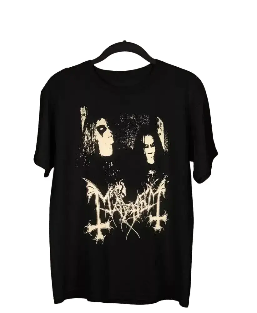 Vtg Mayhem Band Short Sleeve Cotton Black All Size T Shirt For Men
