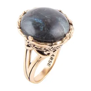 Barse Artisan Crafted Genuine Labradorite Cocktil Ring