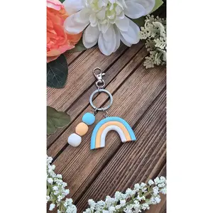 Orange&Blue Rainbow keychain