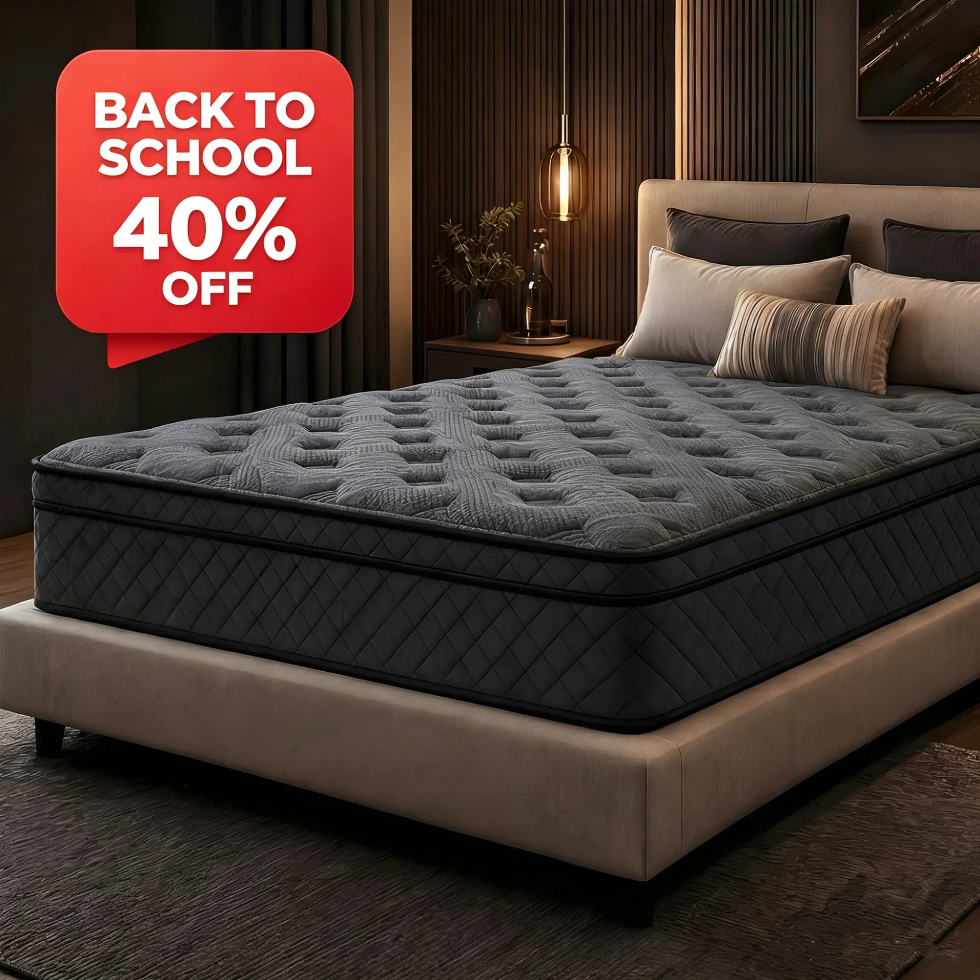 12 inch Queen Size Hybrid Mattress in a Box,Medium Firm,7-Zones Individual Pocket Spring for Pressure Relief, Motion Isolation Hybrid Bed Mattress