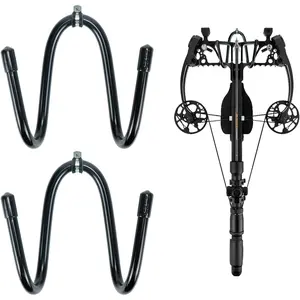 Pack of 2 Bow Hanger Wall Mount Adjustable Bows Holder Storage Wall Rack to Display Your Bow (2)