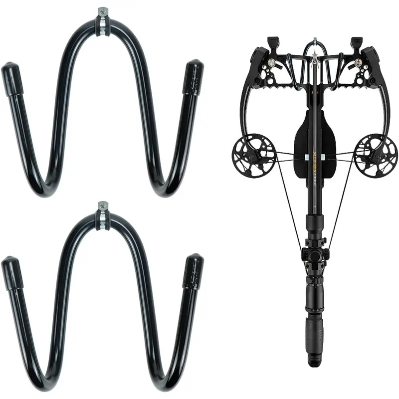 Pack of 2 Bow Hanger Wall Mount Adjustable Bows Holder Storage Wall Rack to Display Your Bow (2)