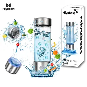 Miyubest Hydrogen Water Bottle 0-500ml USB Rechargeable Ionizer Smart Design for Home Travel & Office Enhanced Health Benefits Drinkware Tumbler