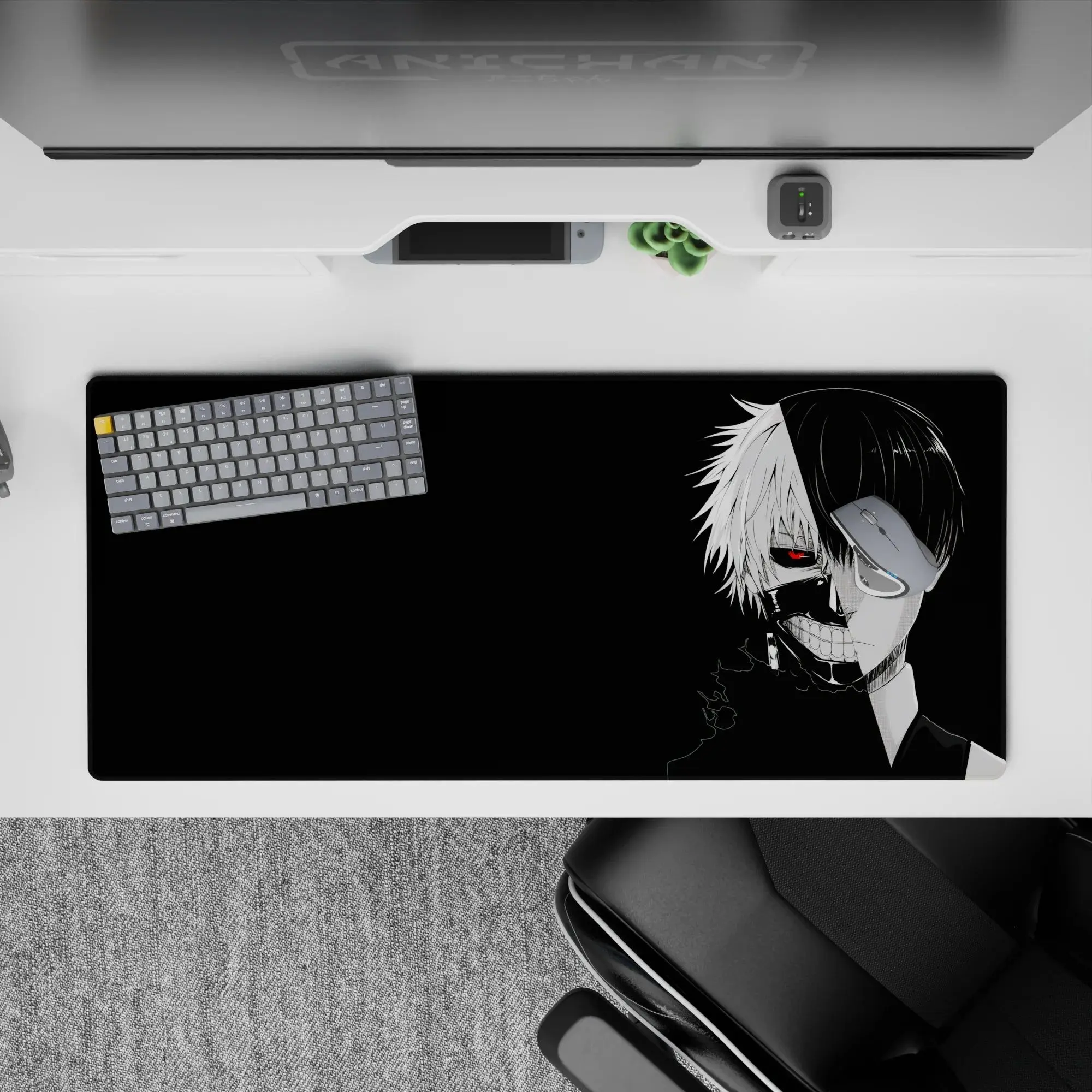 [SALE UP TO 30%]Tokyo Ghoul - Anime Desk Mat - Kaneki's Duality, Mouse Pad for Anime Fan, Gaming Desk Accessories, Large Computer Pad, Desk Decor
