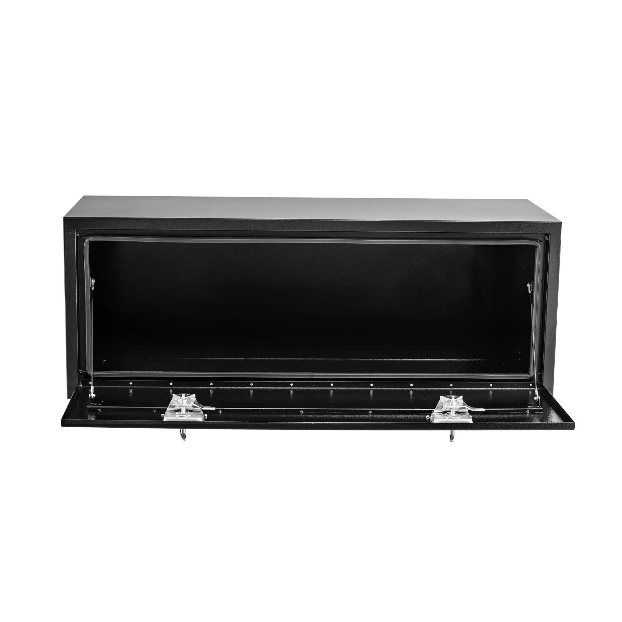 Heavy Duty Underbody Truck Tool Box - Black Steel Storage Tool Chest Organizer with Lock & Keys, Weather Resistant Secure Tool Storage for Pickup Truck Bed, RV, Trailer, Utility Vehicle