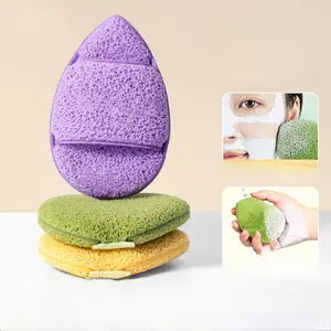 Reusable Facial Cleansing Puffs, Facial Cleansing Pads, Foamy Exfoliating Face Tool, Face Scrubber, Multi-Functional Makeup Remover Sponge, Deep Cleaning Mud Mask, Random Color