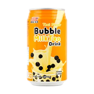 RICO Taiwanese Bubble Tea Drink - Thai Milk Tea Flavor, 350ml Ready-to-Drink Boba Beverage RICO Taiwanese Bubble Tea Drink - Thai Milk Tea Flavor, 350ml Ready-to-Drink Boba Beverage