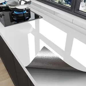 One roll[23.62*393.70 in] High-Quality Marble Pattern Wall Decal, Suitable for Kitchen Countertops, Bathroom Tiles, Cabinets, Stove Areas - Easy Peel and Stick Decorative Wallpaper. The installation process is extremely simple with strong adhesive backing