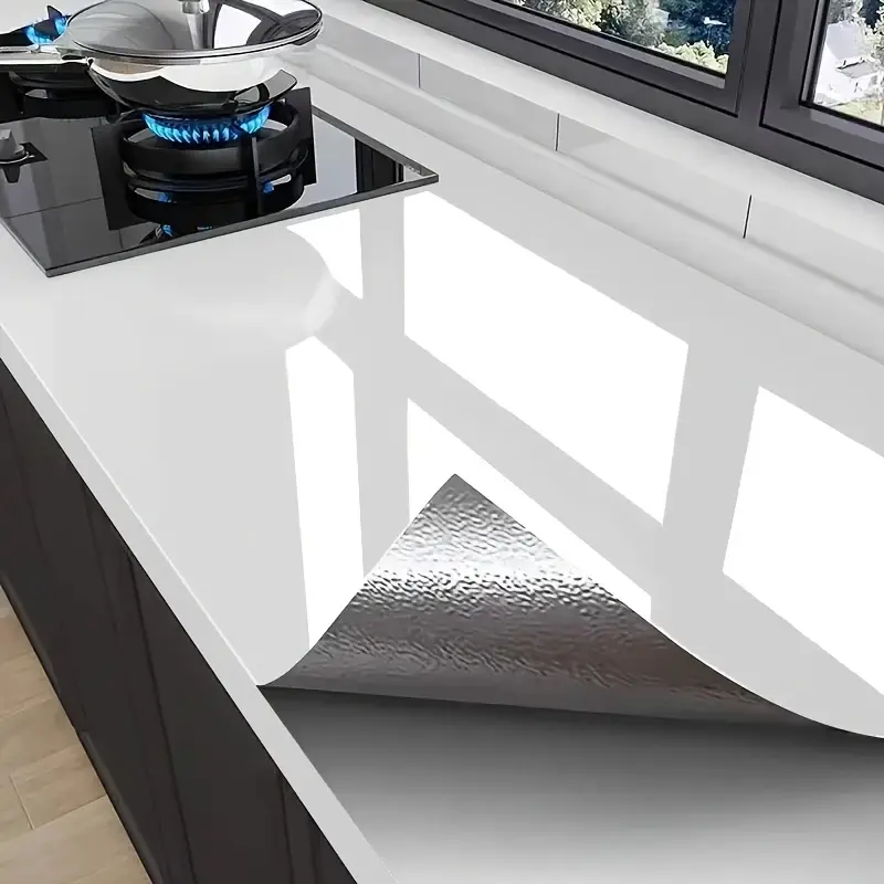 One roll[23.62*393.70 in] High-Quality Marble Pattern Wall Decal, Suitable for Kitchen Countertops, Bathroom Tiles, Cabinets, Stove Areas - Easy Peel and Stick Decorative Wallpaper. The installation process is extremely simple with strong adhesive backing