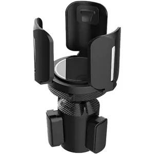 Cup Holder Expander, Cup Holder Extender Adapter with Expandable Arm and Offset Adjustable Base, Black, NLXBJ01