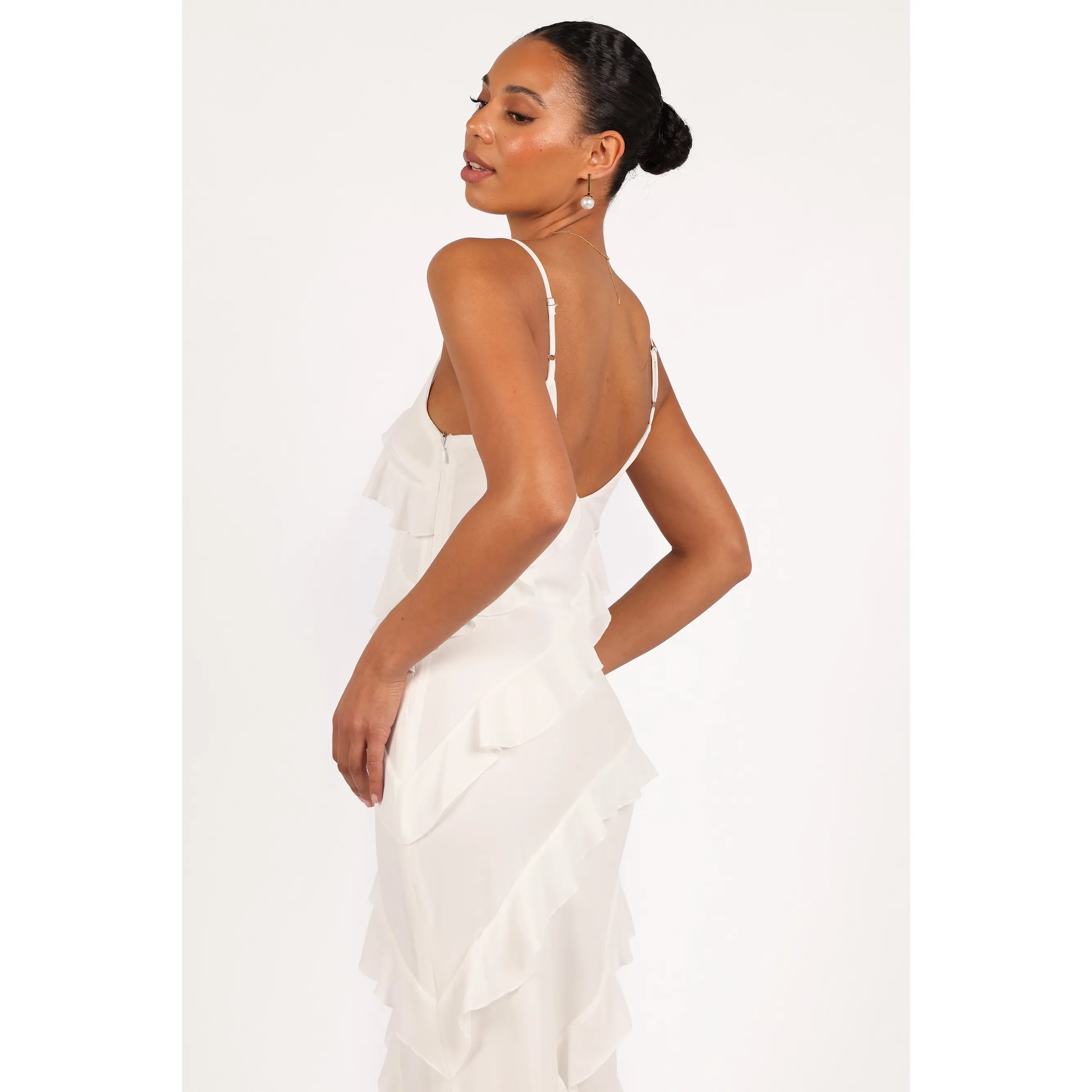 Ciao Ruffles Maxi Dress - Cloud White - TikTok Shop Ciao Ruffles Maxi Dress - Cloud White - TikTok Shop