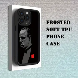 Rose Flower Gangster Godfather Pattern Case for iPhone 16 15 14 Pro Max 13 12 11 XR XS Plus Shockproof Drop Protection Rugged Durable Silicone Cover