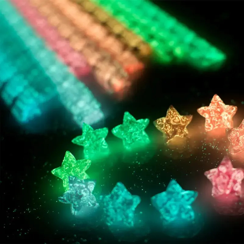 210 Pcs Glow-In-The-Dark Origami Star Strips, Dual-Sided Neon & Heart Pattern, DIY Handmade Crafts, Party Decorations, Creative Projects, DIY Craft Kit