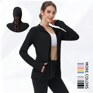 Women's lightweight long sleeved sunscreen hoodie, breathable and cool sunscreen jacket, suitable for outdoor activities such as hiking and fishing, large elastic and breathable on all sides, available in a variety of colors Style#SummerVibes