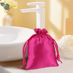 1Pcs Satin Drawstring Bags, Anti-Static Silky Drawstring Pouch Bags for Packaging Wigs
