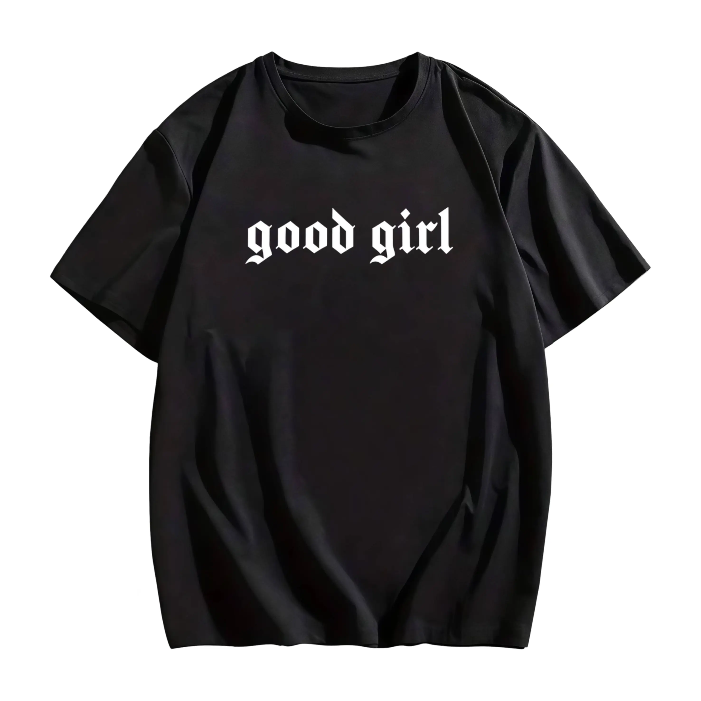 Women's Casual Cotton Short-Sleeve T-Shirt - Streetwear Good Girl Romance Club Digital Print Top for Book Lovers summerwins