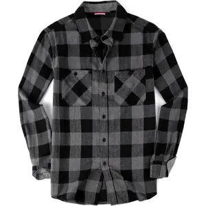 Flannel Shirt for Men Button Down Regular Fit Mens Flannel Shirt Long Sleeve Casual Plaid Flannel Shirt