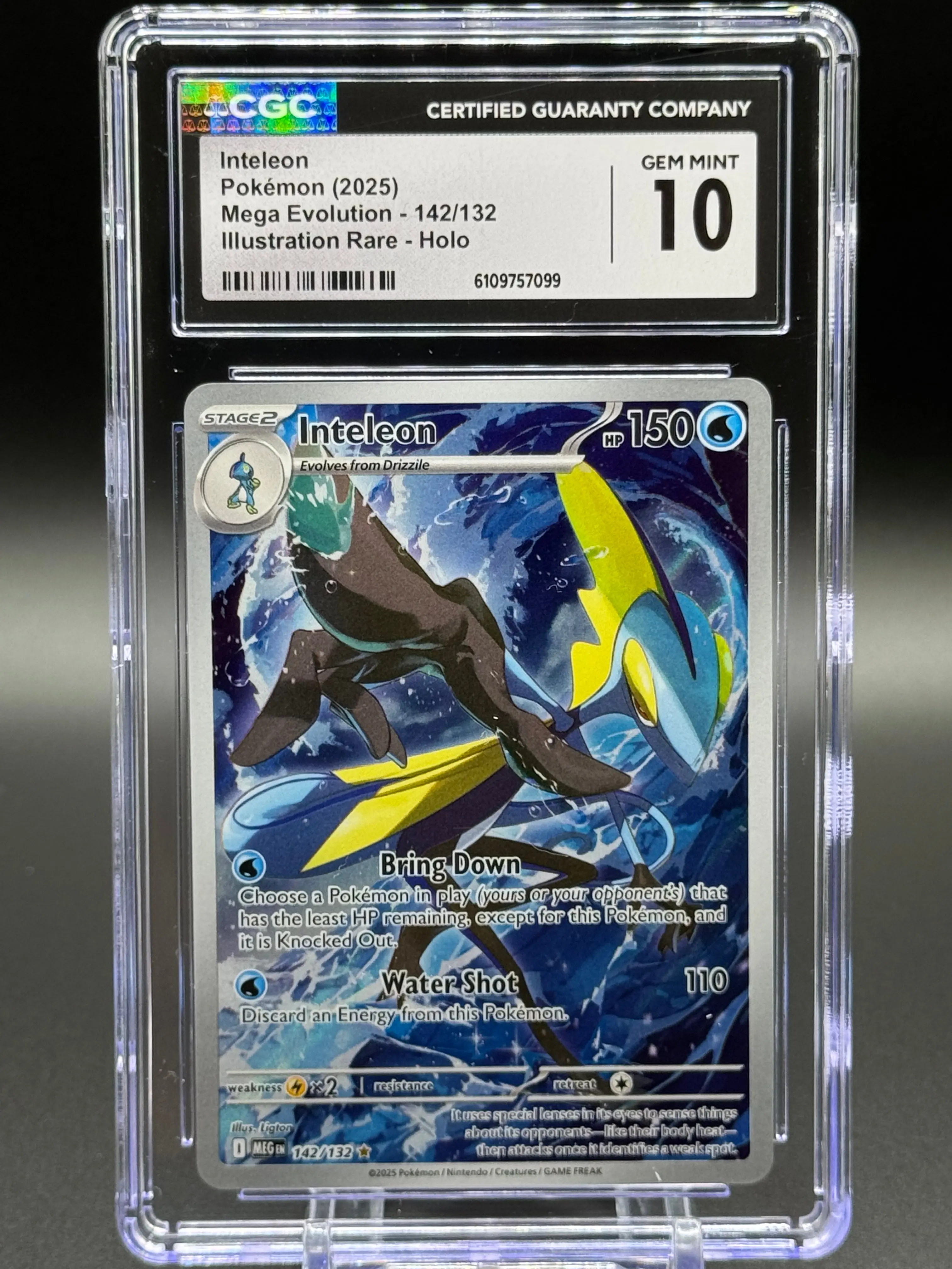 Pokemon TCG Inteleon | Mega Evolution 142/132 | CGC Graded GEM MINT 10