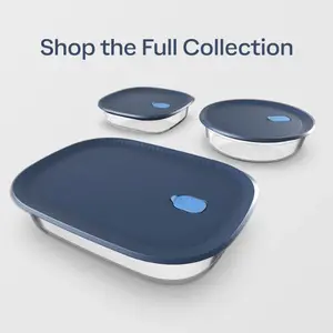 Tupperware Voila Glass Baking Dishes 3 Size Options Heat Resistant All-in-One Food Storage Containers with Easy-Press Lid Airtight Seal & Smart Fill Lines for Prep Bake Serve & Store