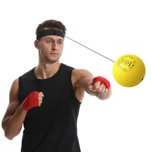 Headband Boxing Speed Ball Reaction Ball Magic Ball, Boxing Speed Trainer, Boxing Training Gear, Home Training Punching Stress Relief PU Smooth Foam Ball, Fitness Equipment