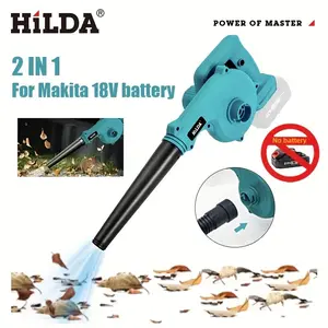 HILDA Blower Vacuum Leaf Blower with Makita Interface, No Battery, Includes Hose and Dust Bag, Versatile Cleaning for Computer, Car & Yard