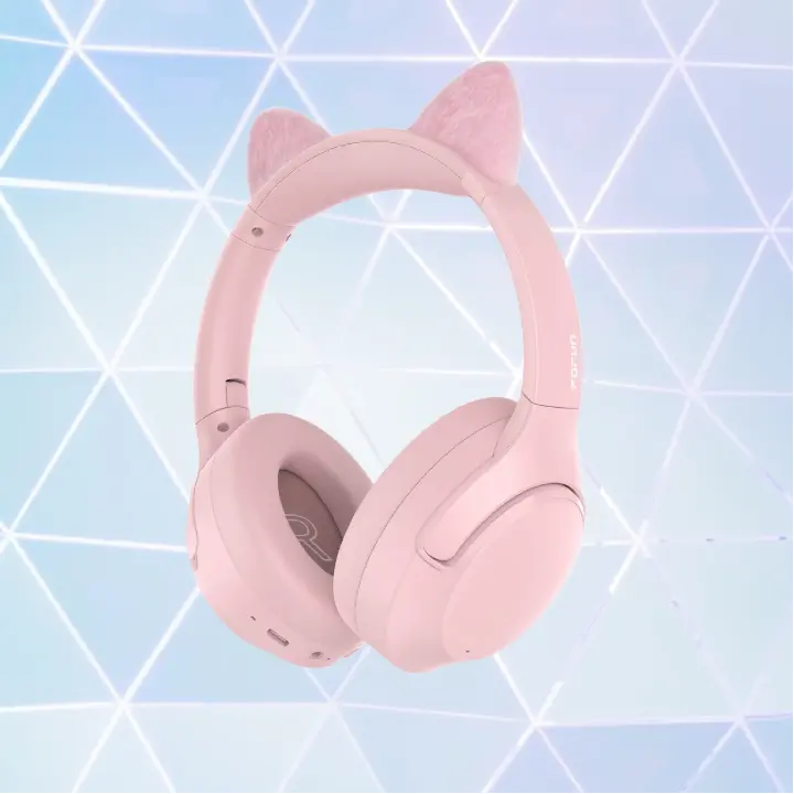 FoFun NC50 Multifunctional Hybrid Noise Cancellation Over-Ear Headphones - Adjustable Buttons, Built-in Mic, Low Latency, Safety Awareness Mode, Custom EQ, Game Compatibility, Wired Connection Option, Charging, Memory, for Android/iPhone Audio Use