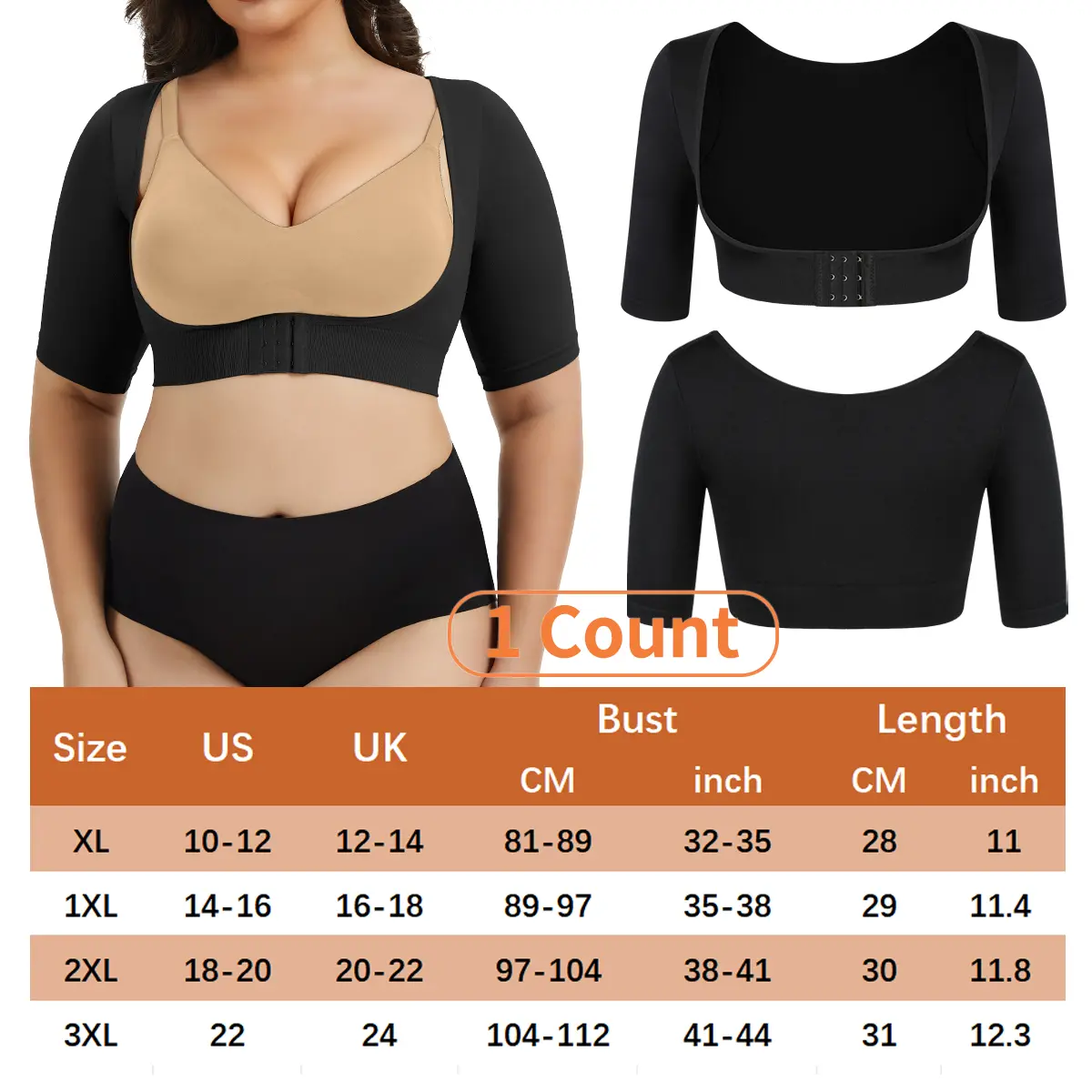1# Black-Plus Size（1 Count）