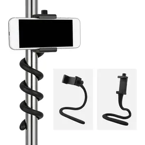 Flexible Phone Holder for Treadmill, , Spin , Shopping Cart, Desk, Portable Gooseneck 16.9" Long Arm Phone Mount for 4.7"-7" Smartphones